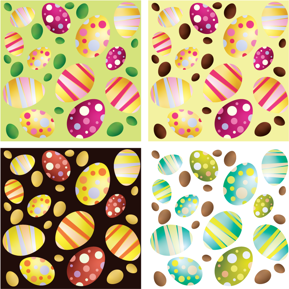 Vector Easter Eggs Seamless Background Cs By Dragonart - Easter Egg Background (1000x1000), Png Download