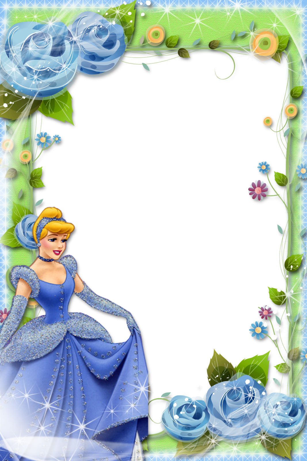 Imagem Cinderela, Molduras, Moldura Digitais, Imagem - Princess Frames (1067x1600), Png Download