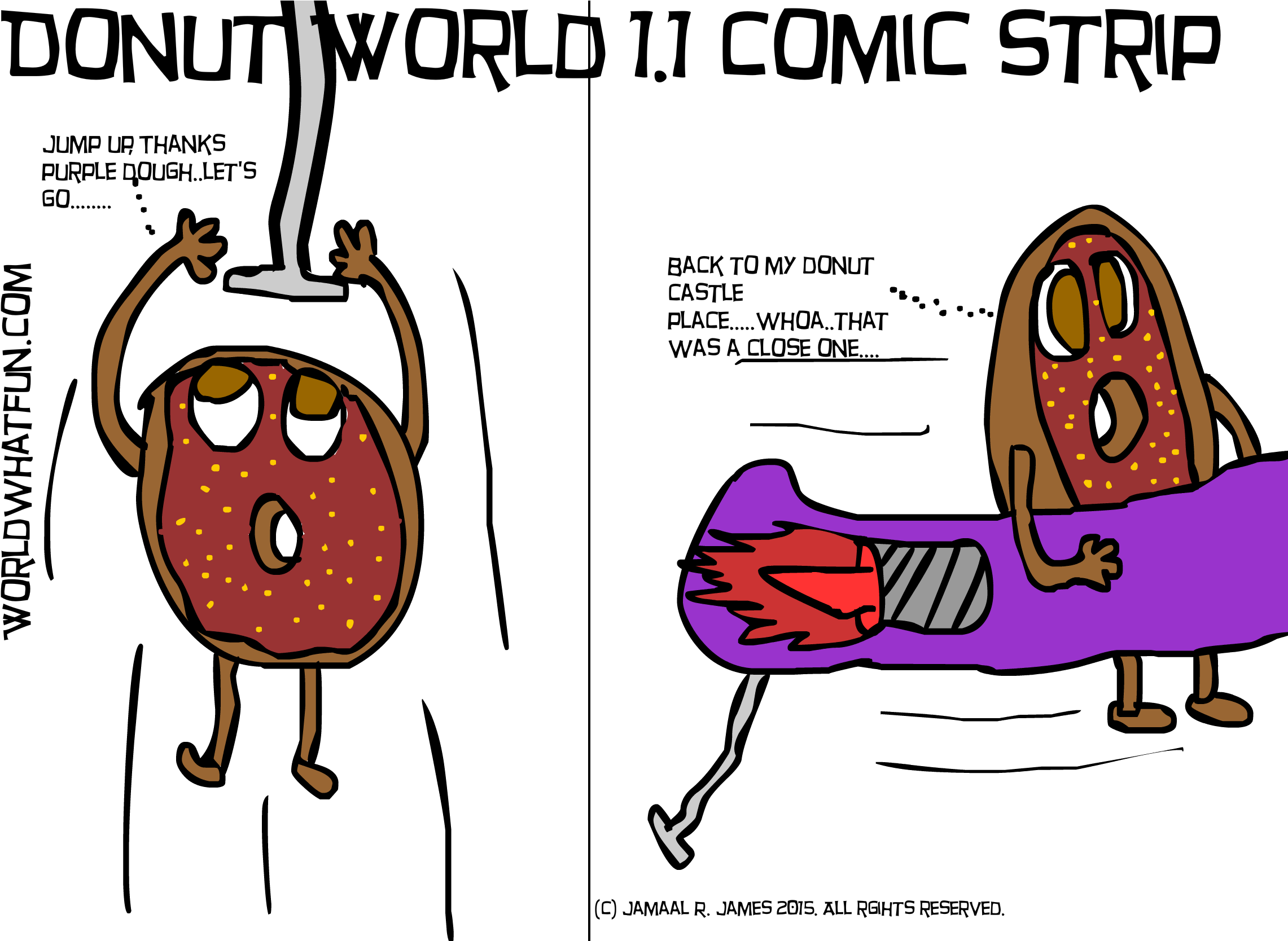 Donut World - Comics (2292x1667), Png Download