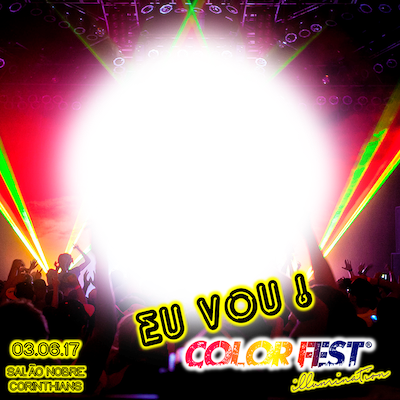 Moldura 3 Para Perfil Facebook Color Fest Illumination® - Twitter (400x400), Png Download