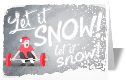 Let It Chalk Card - Crossfit Christmas Cards (480x384), Png Download