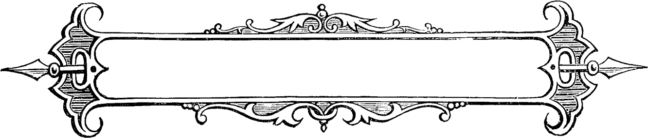 Vintage Frame Shape Png Download - Line Art (1600x536), Png Download