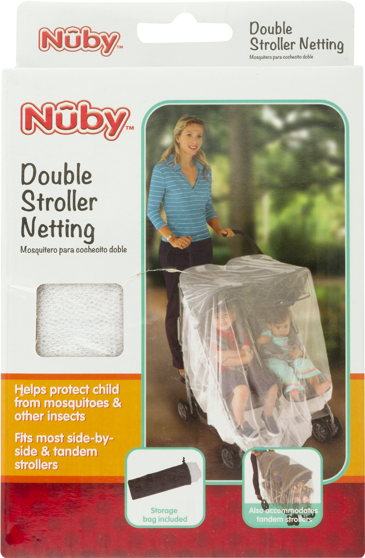 Nuby Double Stroller Netting (1800x1800), Png Download