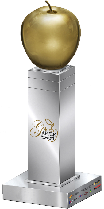 Golden Apple Awards - Trophy (681x688), Png Download