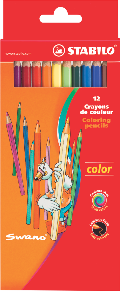 Stabilo Swano Color - Stabilo Colouring Pencil - Assorted Colours, Wallet (1001x1001), Png Download