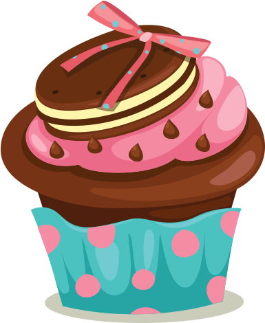 Cupcake Chocolate Cake Clip Art - Cup Cakes Clip Art (385x470), Png Download