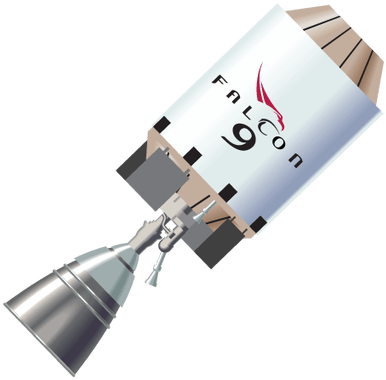 Space X Falcon - Spacex Falcon 9 Stage 2 (400x400), Png Download