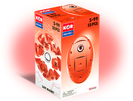 Nº De Piezas - Stavebnice Kor Blue 55 Pcs (500x350), Png Download