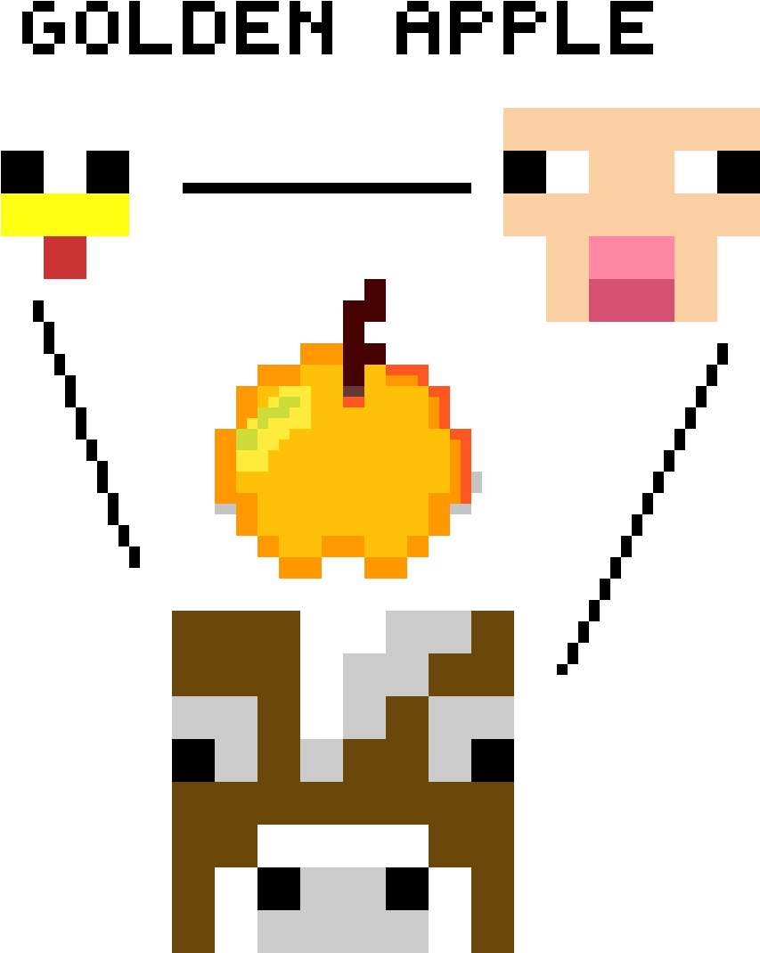 The Golden Apple Surrounds You - Minecraft (1200x1200), Png Download