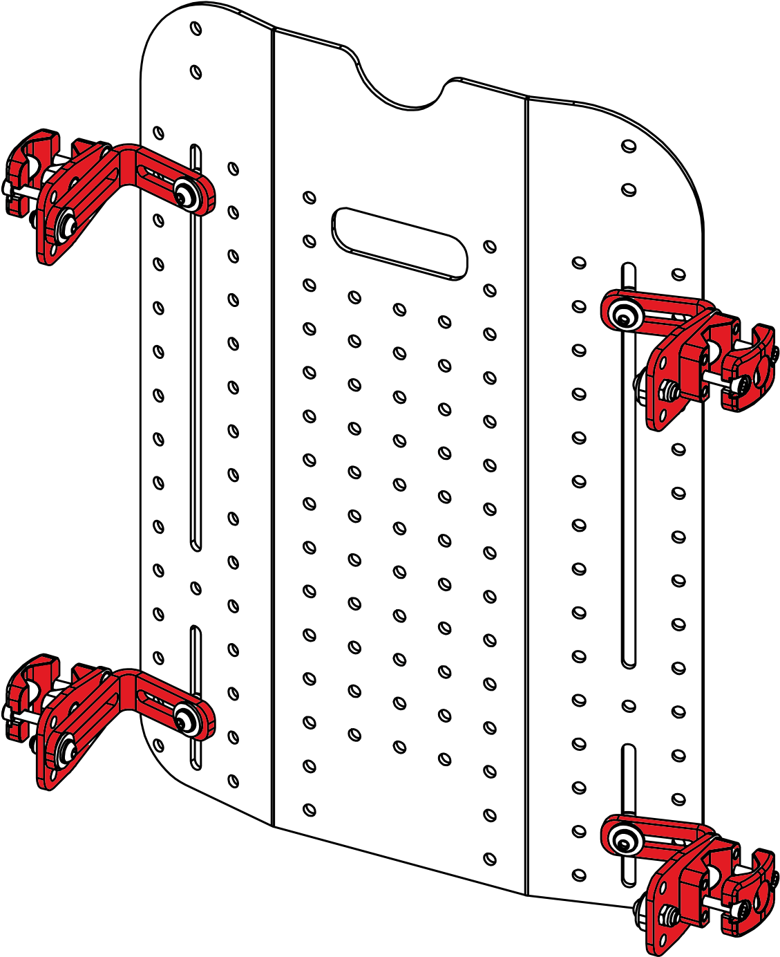 Soporte De 4 Puntos Fijo (1349x1464), Png Download