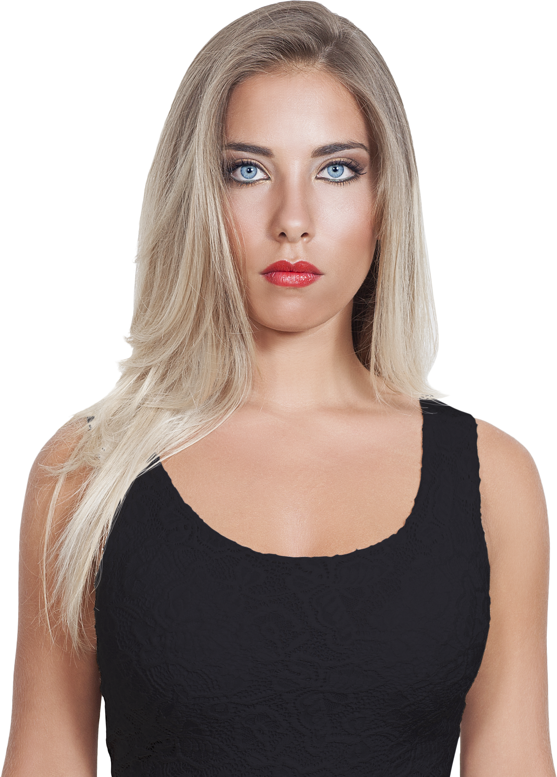 Ash Blonde, Platinum, Gkhair, Blonde, Girl In Black - Hair (3257x2625), Png Download
