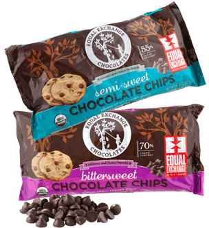 Organic Soy Lecithin Free Semi Sweet And Bitter Sweet - Equal Exchange Chocolate Chips, Bittersweet - 10 Oz (580x332), Png Download
