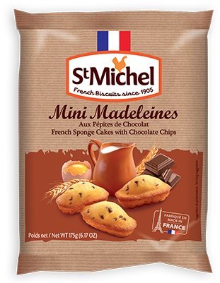 Michel Mini Madeleines Chocolate Chips - St Michel Madeleines Cake Mini (325x415), Png Download