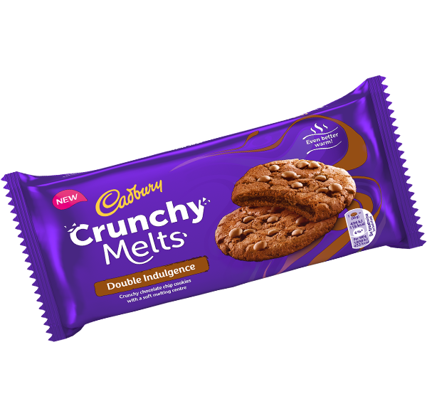 Irresistible, Extra Indulgent Cookies With Chunky Chocolate - Cadbury Crunchy Melts Soft Cookie Centre 156g (1022x600), Png Download
