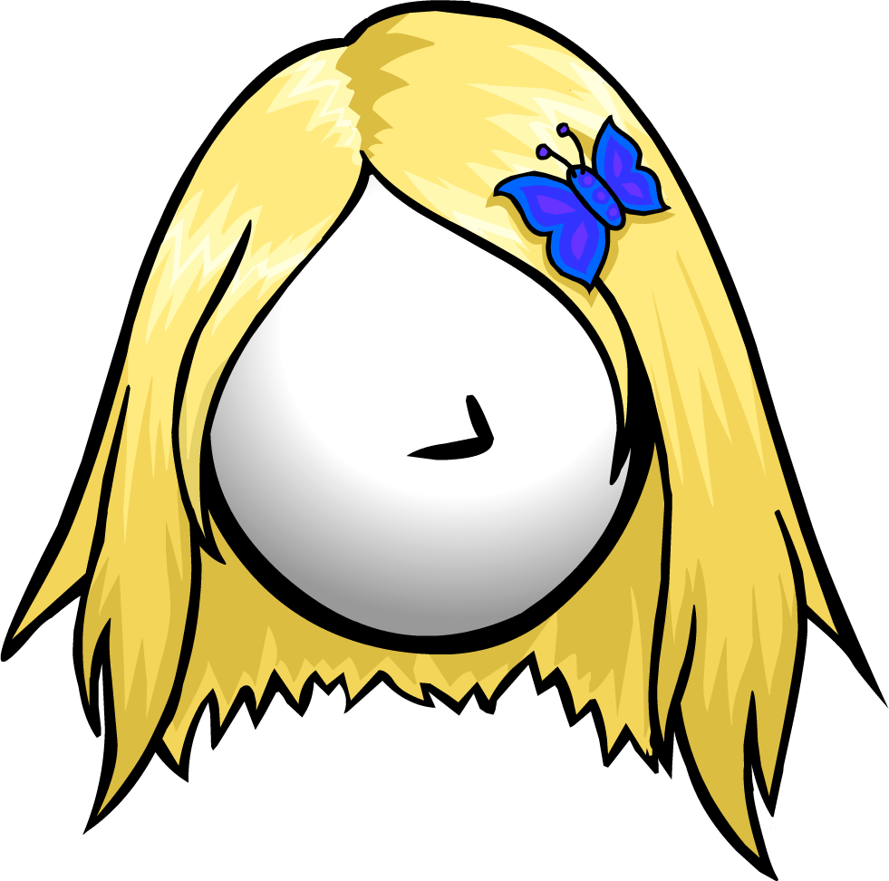 The Befluttered - Befluttered Hair Club Penguin (981x972), Png Download