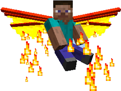 A Player Having The Phoenix Wings Activated - Graphic Design (457x363), Png Download