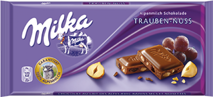 Milka Raisins And Hazelnuts (700x700), Png Download