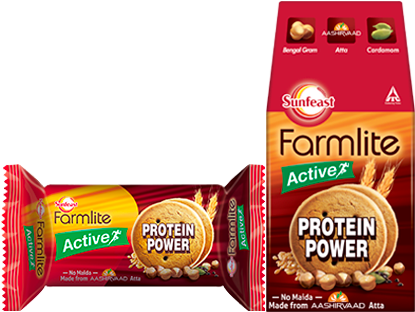 Sunfeast Farmlite Active Protine Power - Sunfeast Protein Power Biscuits (438x312), Png Download