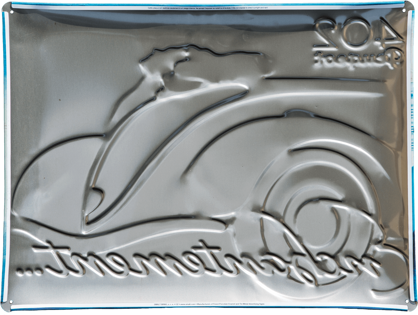 Peugeot Tin Metal Sign, Back - Relief (1534x1080), Png Download