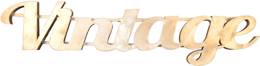 Vintage' Zinc Sign - Calligraphy (1024x680), Png Download