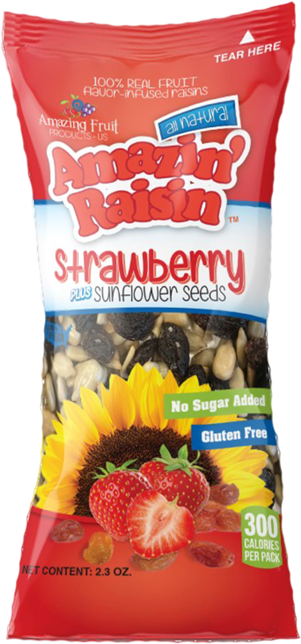 Strawberry Plus Sunflower Seeds 100% Real Fruit Flavor-infused - Fruit (1800x2700), Png Download