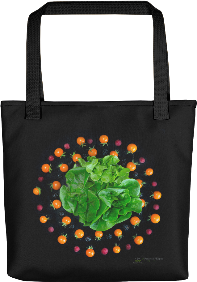 Tote Bag, Lettuce, Tomatoes And Blackberries Mandala - Handbag (1000x1000), Png Download