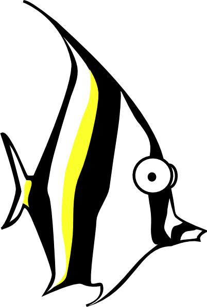 Angelfish Outline Cartoon Clipart Png Clipart Panda - Draw A Zebra Fish (402x598), Png Download