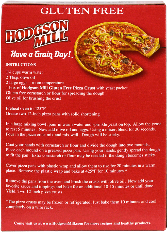 Gluten Free Pizza Crust Mix - Hodgson Mill Pizza Crust Mix, Gluten Free - 16 Oz (1000x1000), Png Download