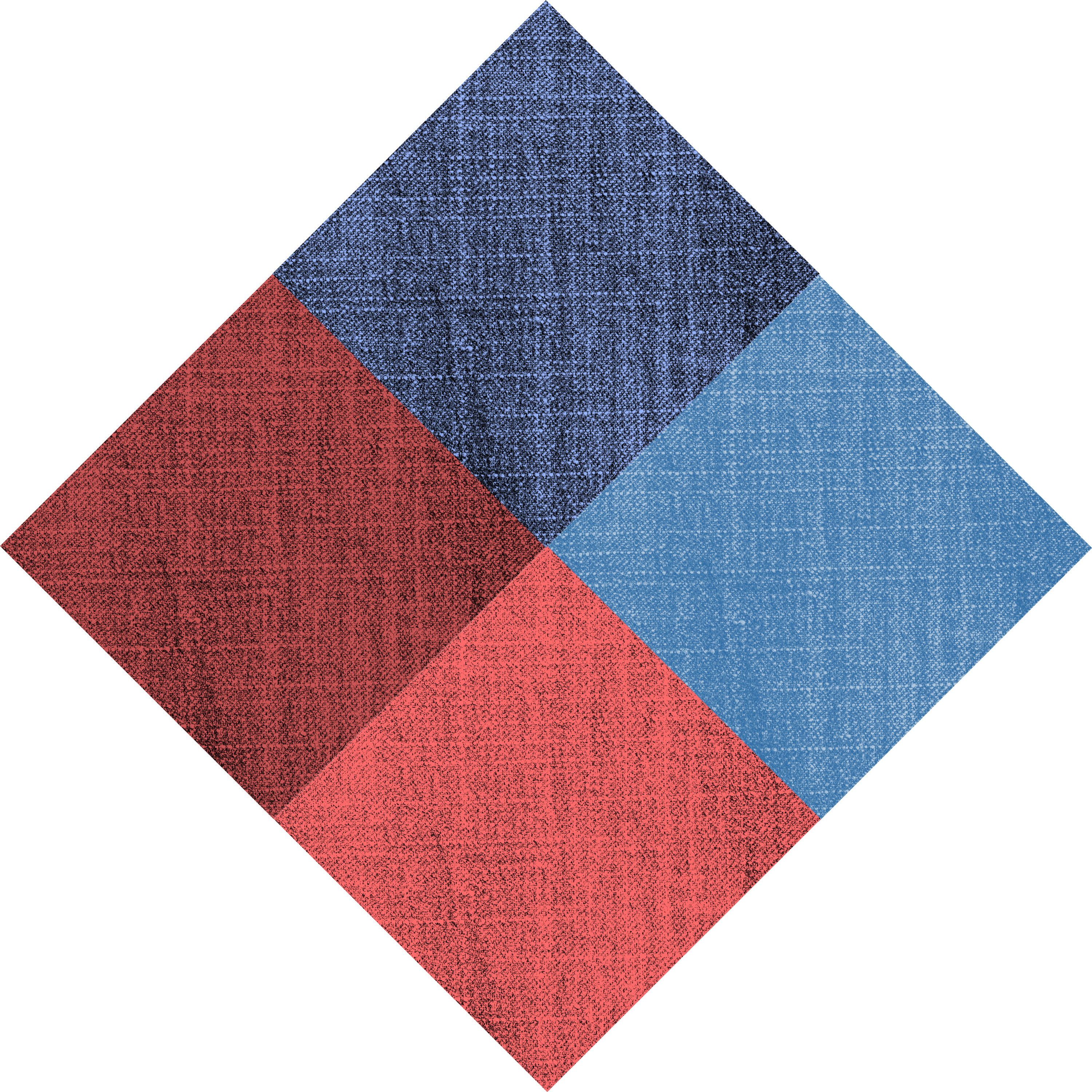 Denim Fabric Texture Diamond Shape - Color Fabric Png (3000x3000), Png Download