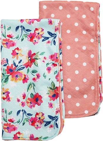 Bumblito Burp Cloth Set Of 2 Aqua Floral Pretty In - Organized Chaos 2016 Diary (500x500), Png Download