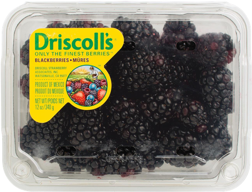 Driscoll Blackberries - Blackberries Driscoll 8 Oz (600x456), Png Download