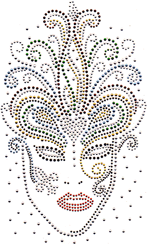 Mardi Gras Mask - Illustration (500x484), Png Download