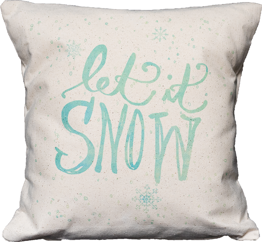 Let It Snow - Cushion (900x833), Png Download
