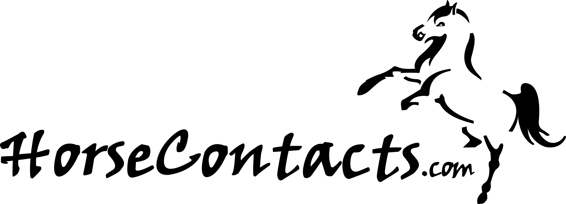 Horse Contacts Logo Png Transparent - Vector Graphics (2400x868), Png Download