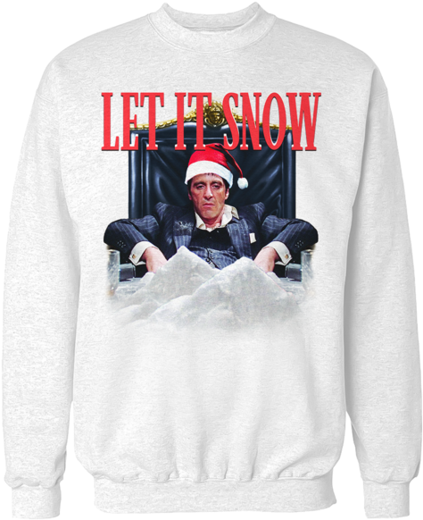 Let It Snow Unisex Sweatshirt - Tony Montana Let It Snow (600x600), Png Download