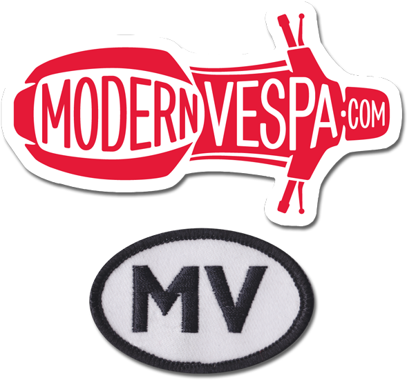 New Sticker And Oval Patch2 - New Vespa Logo (600x585), Png Download
