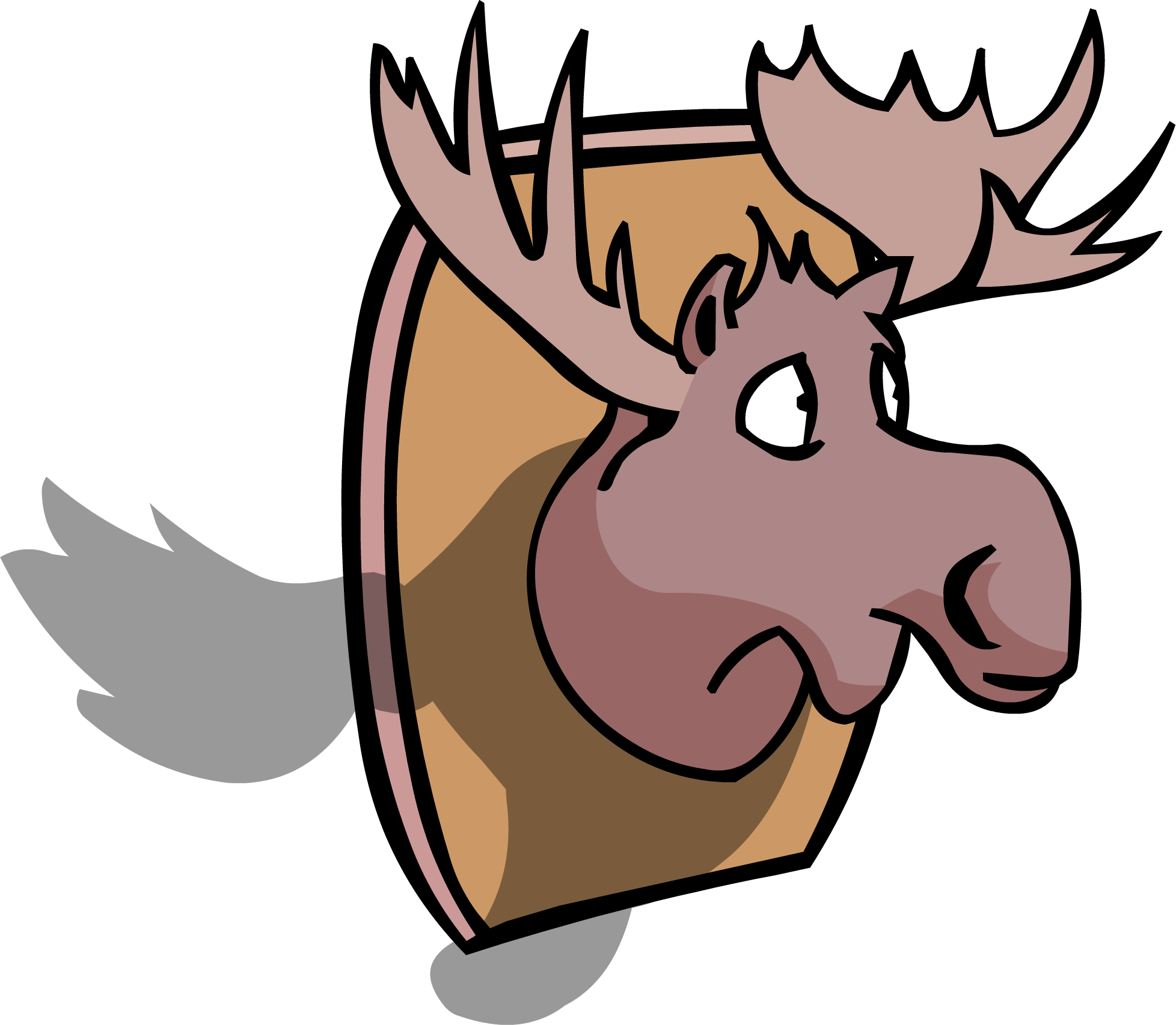 Moose Head Sprite 001 - Club Penguin (1956x1705), Png Download
