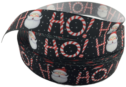 Ho Ho Ho Santa Grosgrain Ribbons 7/8" - Ho Ho Ho Santa Garden Flag (500x500), Png Download