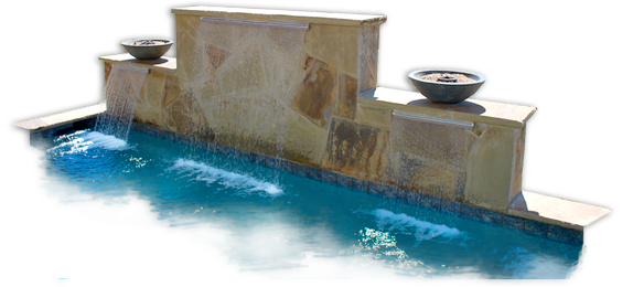 Accent The Atmosphere & Serenity Of Your Pool And Outdoor - Png Water Fountain Psd (574x260), Png Download