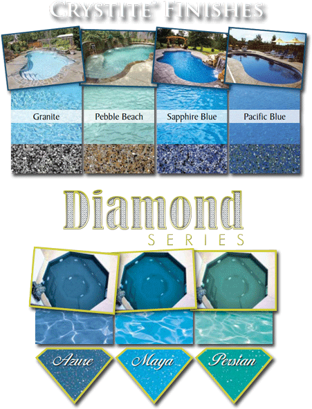 Viking Pools Crystite Finishes Diamond Series Finishes - Fiberglass Pool Gel Coats (453x602), Png Download