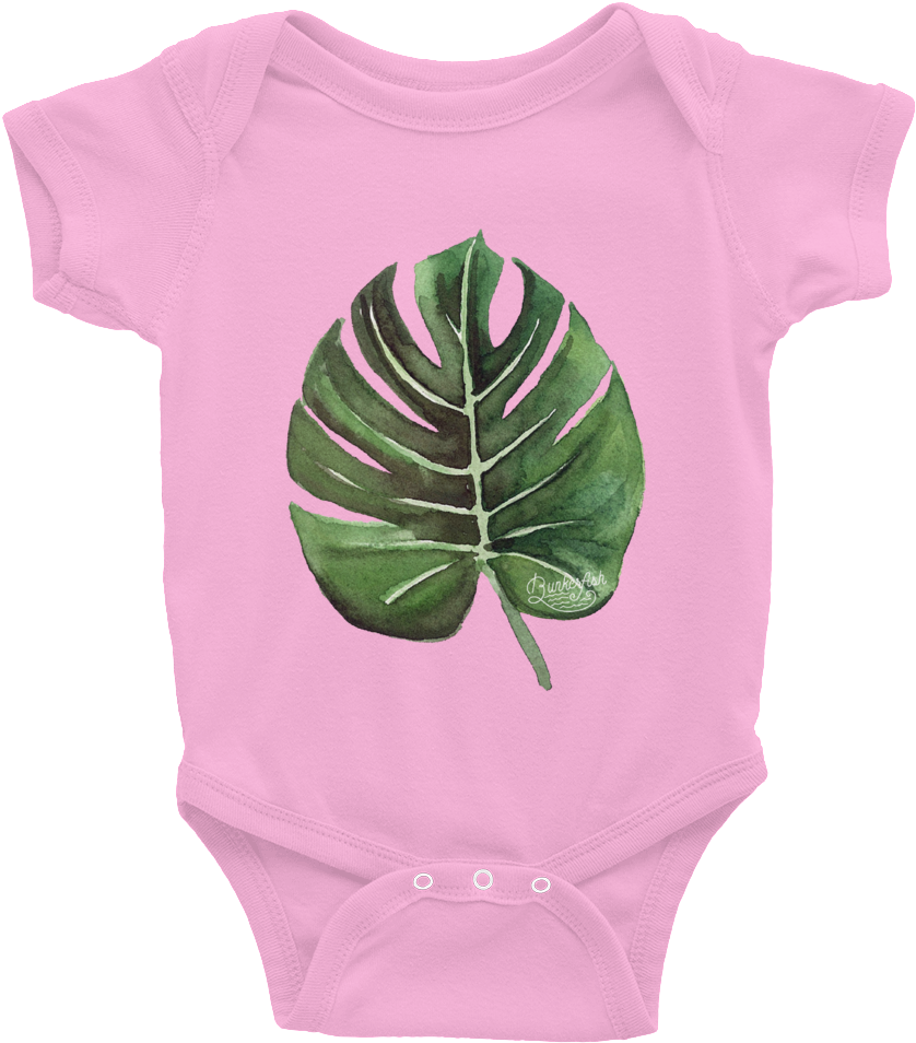 Monstera Leaf Onesie (1000x1000), Png Download