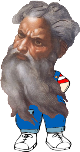 God Overalls Beard Clipart - Sistine Chapel (300x500), Png Download