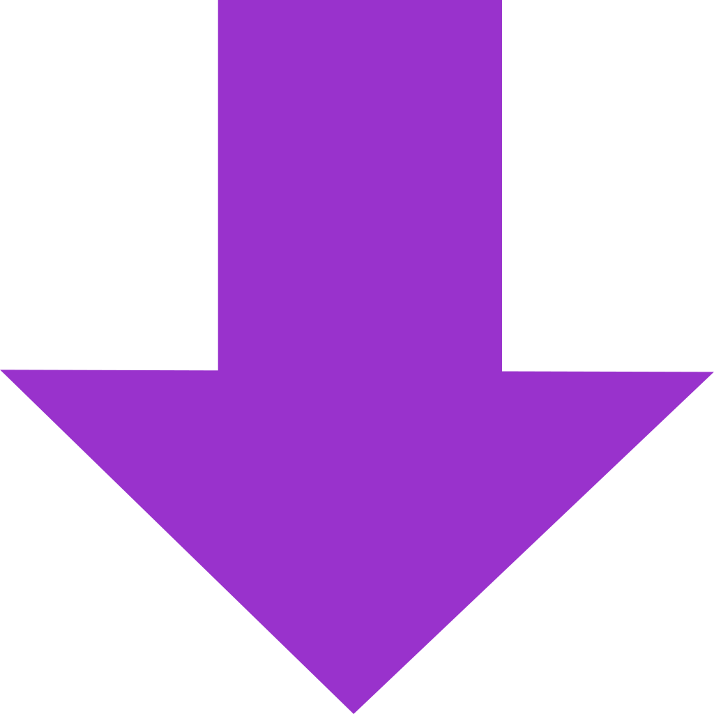 Purple Arrow Down - Purple Arrow Pointing Down (1024x1024), Png Download