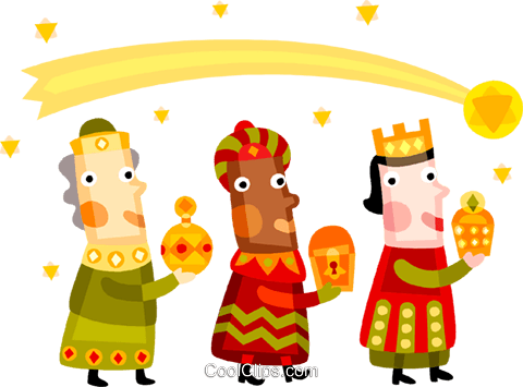 Los Reyes Magos Libres De Derechos Ilustraciones De - Three Kings Day Gif (480x355), Png Download