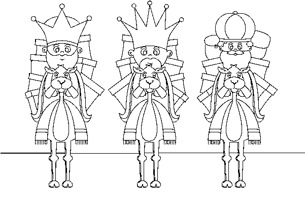 Dibujo De Reyes Magos En Camello Para Colorear - Drawing (600x470), Png Download