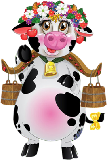 Tubes Vaches - Funny Cow Clipart (600x600), Png Download
