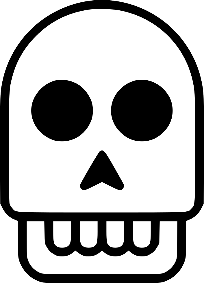 Human Skull Head Ghost Comments - Icon (706x980), Png Download