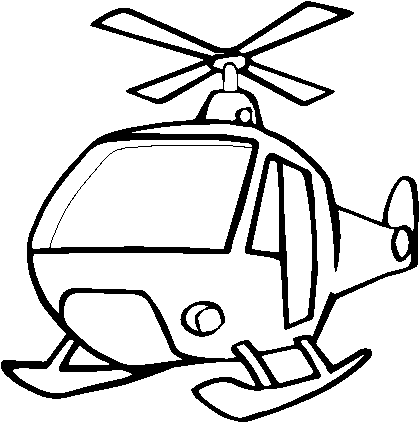 Dibujo De Un Helicóptero Para Colorear - Desenho De Helicoptero Para Colorir (600x470), Png Download