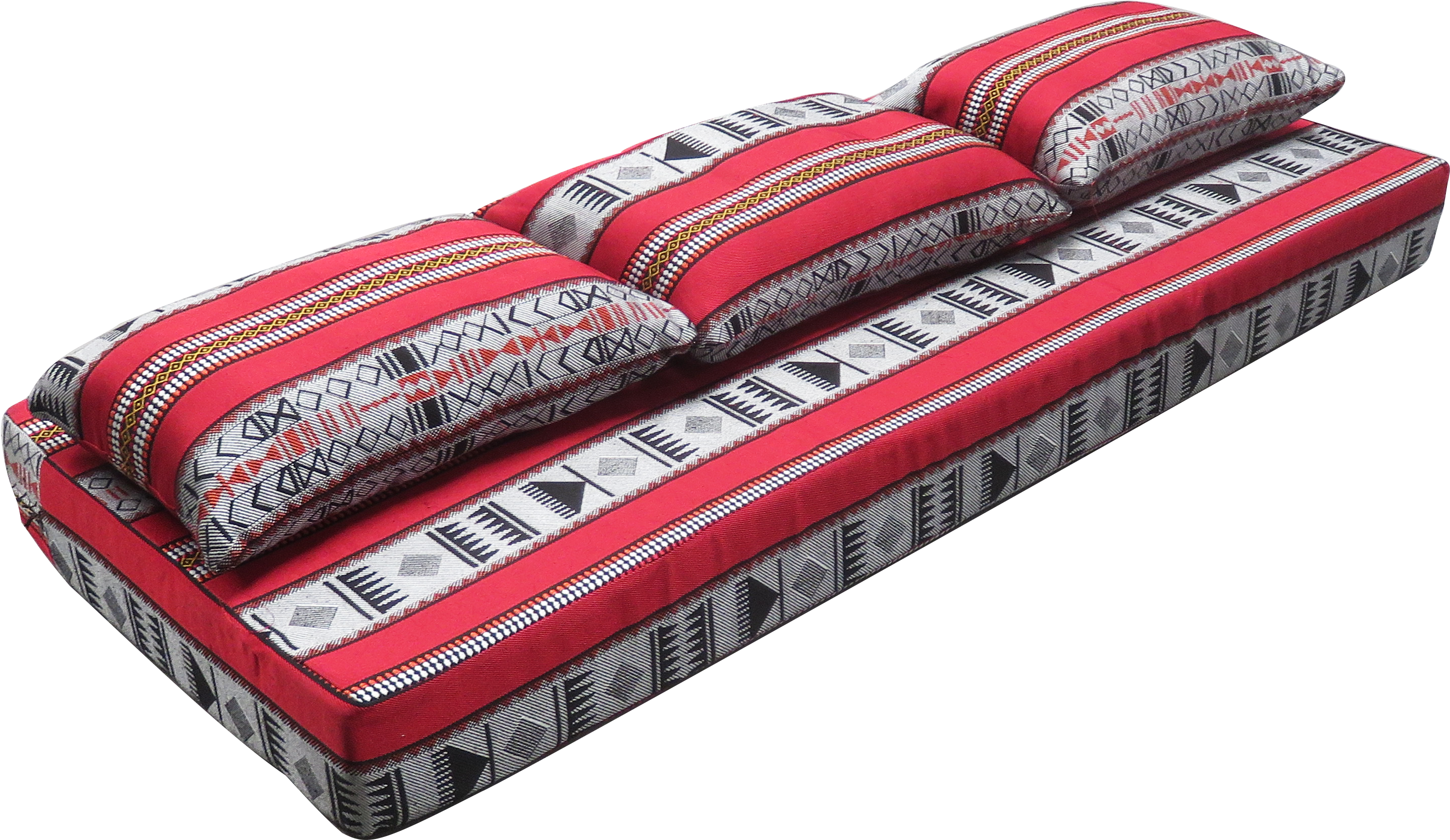 Low Arabic Seating Pattern 2 With Cushions 3 - Mattress (3372x2160), Png Download