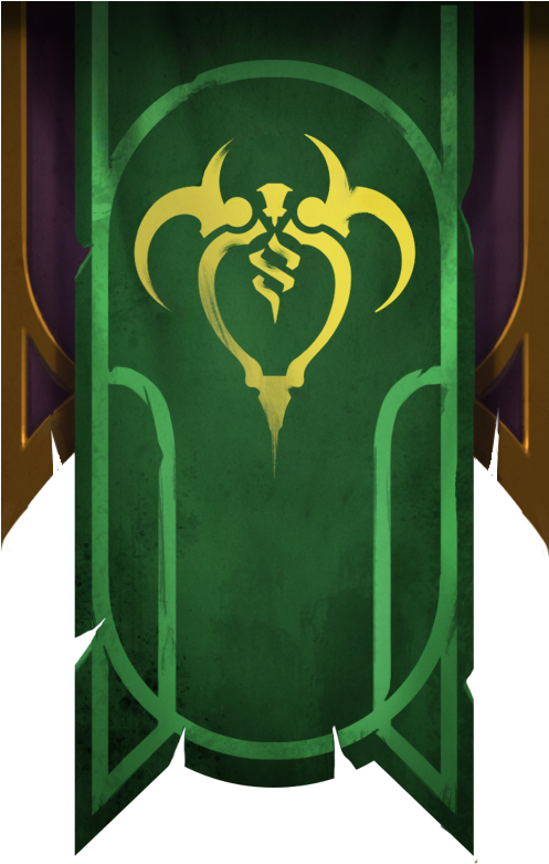 Clash Level 4 Zaun Flag 2 - League Of Legends Flag (496x907), Png Download